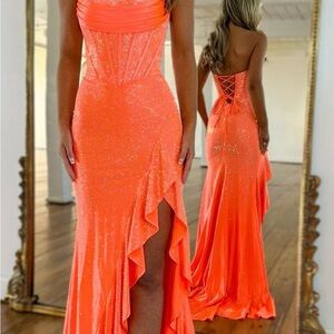 Sherri Hill 56992 Orange Size 00 Prom/Court Dress